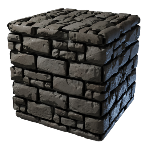 Castle Wall Stone Block