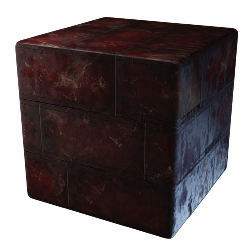 Red Marble Block