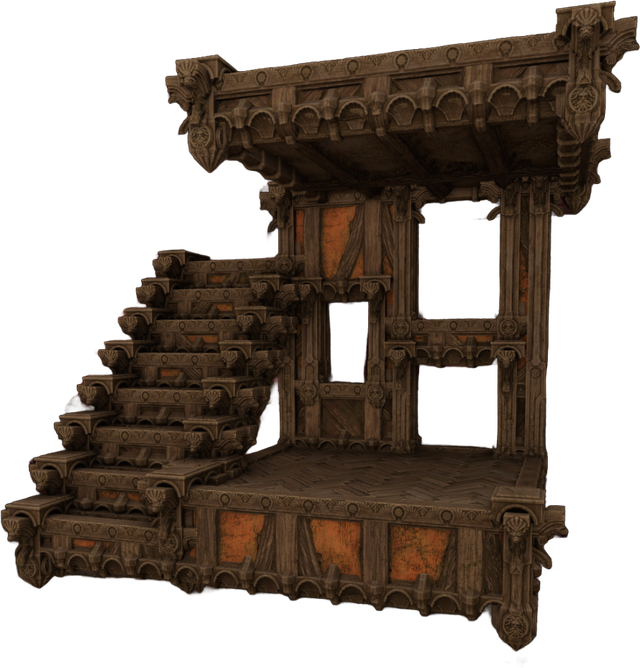 Half-Timbered Shell Limestone Block