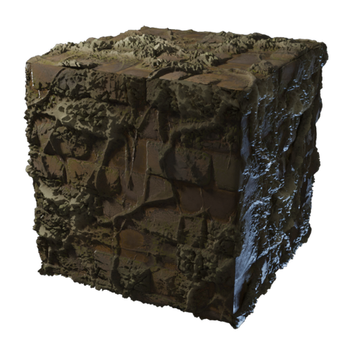 Mycelium Overgrown Block